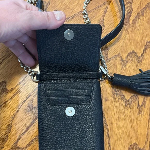 Kate Spade Black Leather Phone Crossbody - Picture 6 of 9